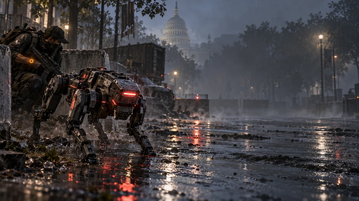Original The Division 2 illustration for Bloody Houndsman Bounty Clears
